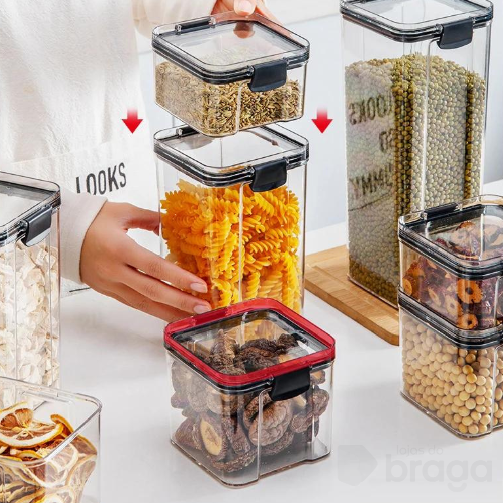 EcoLock® - Kit Potes Herméticos de Vidro + (Brindes Exclusivos)