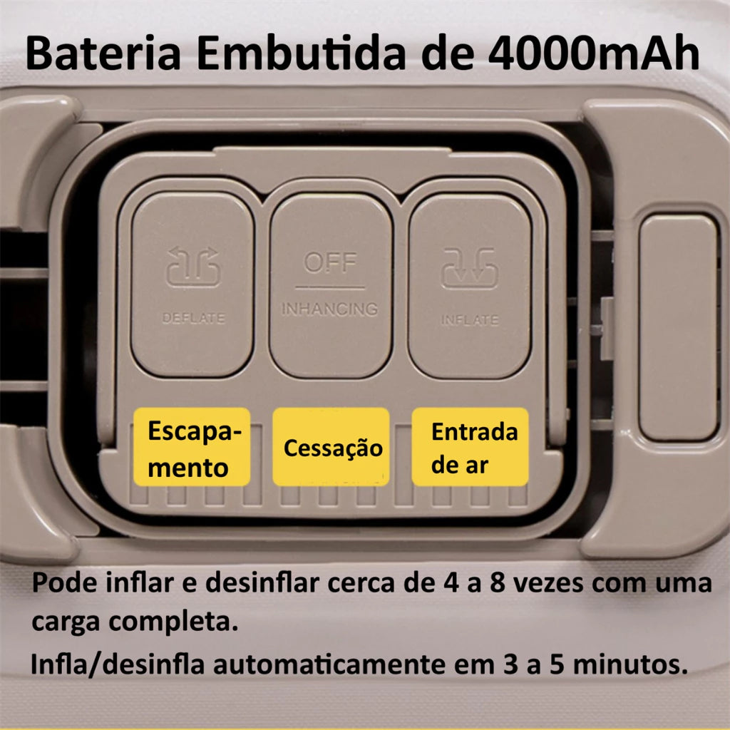 🔥Colchão Inflável Queen Casal Cama De Campanha Bomba Inflável Com Bateria De LÃtio Integrada JOYFOX - Oferta limitada!🔥