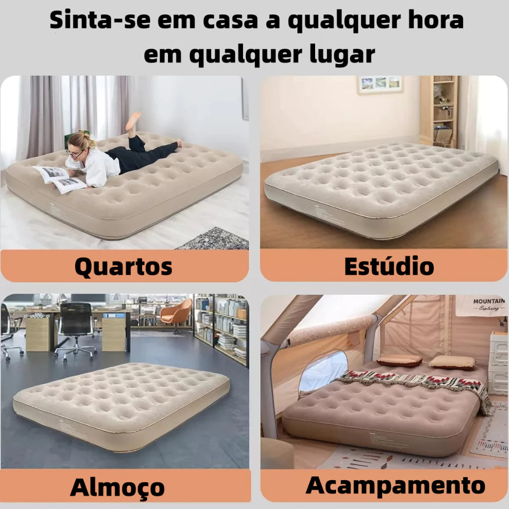Colchão Inflável Queen Com Bateria De Lítio Integrada