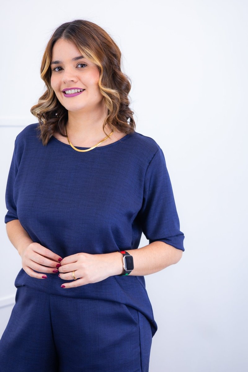 Conjunto Dulce – Blusa Oversized e Bermuda com Bolsos em Linho Light