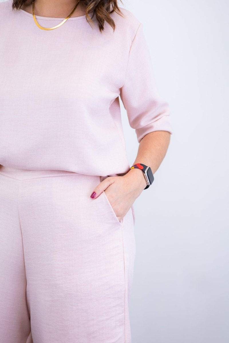 Conjunto Dulce – Blusa Oversized e Bermuda com Bolsos em Linho Light