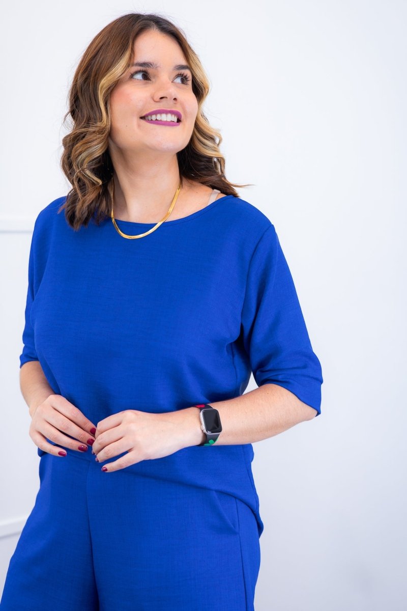 Conjunto Dulce – Blusa Oversized e Bermuda com Bolsos em Linho Light