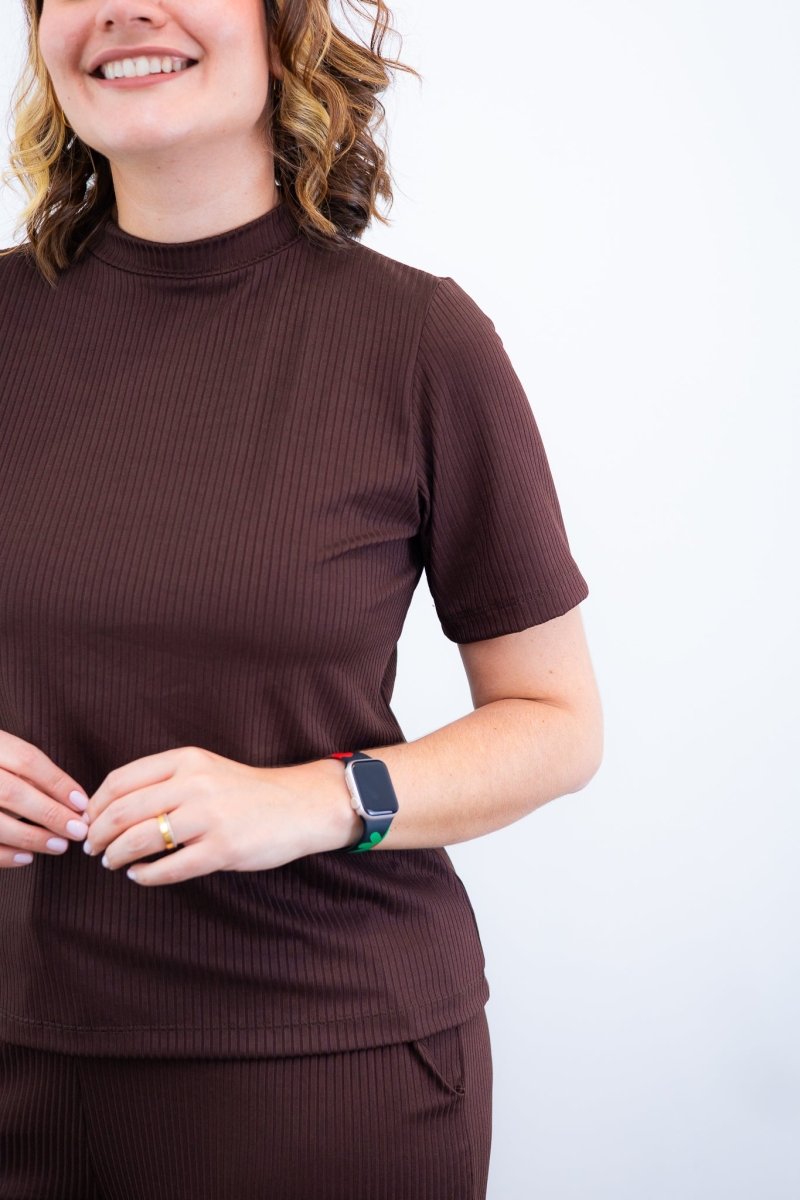 Conjunto Elizabeth - Calça Pantalona em Malha Canelada