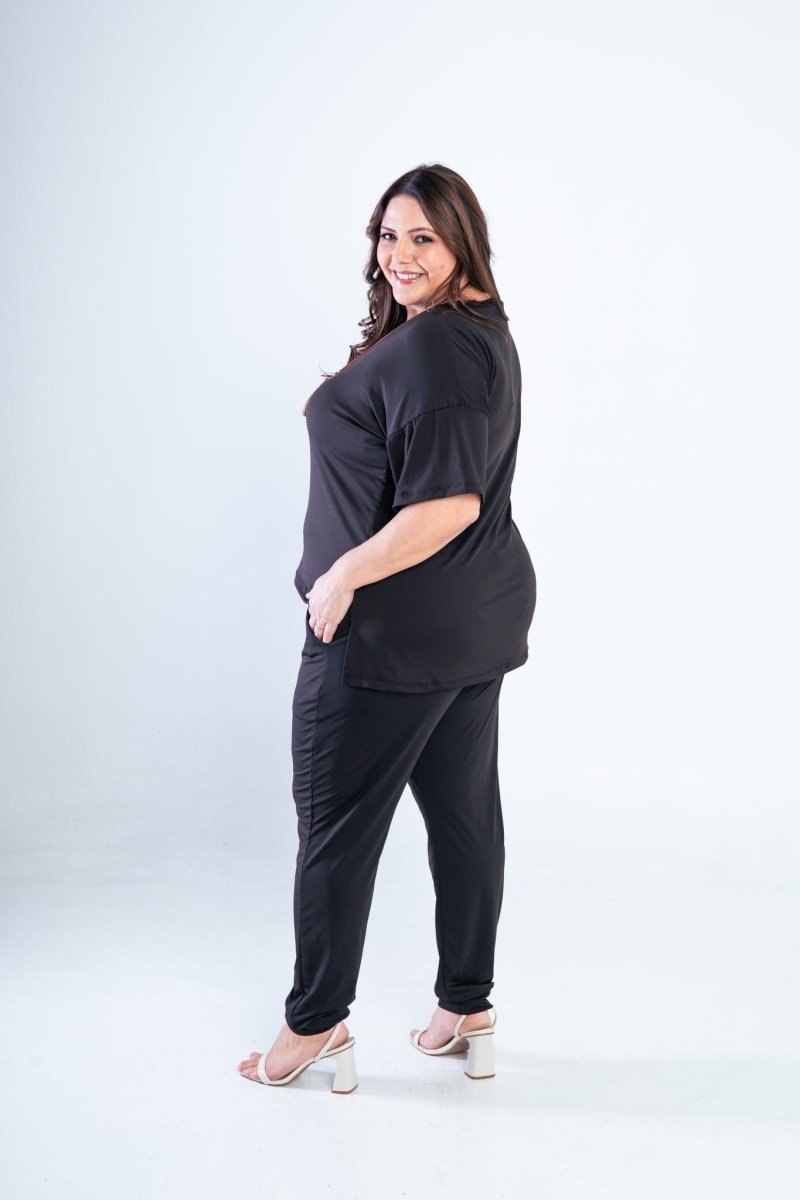 Conjunto Flórida - Malha Confort Calça e Blusa de Gola V