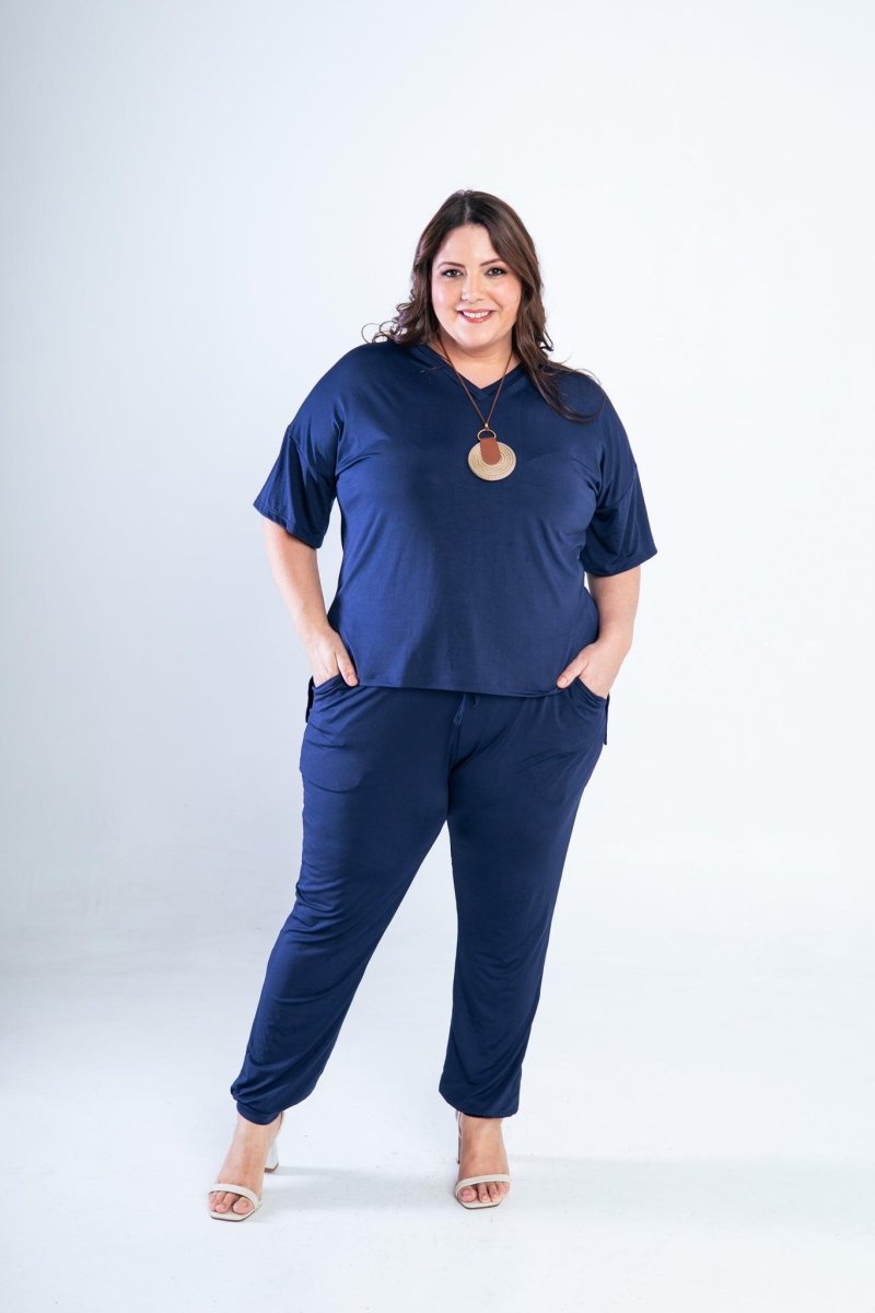 Conjunto Flórida - Malha Confort Calça e Blusa de Gola V