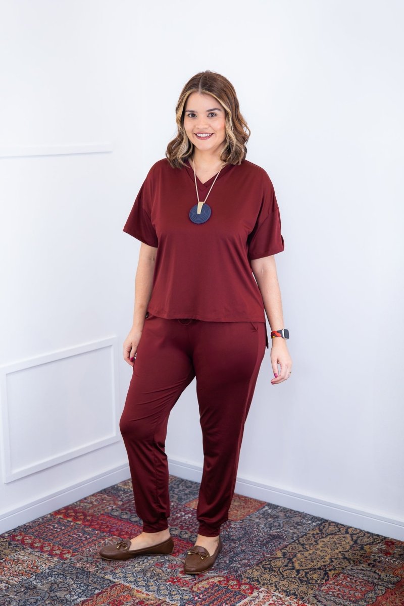 Conjunto Flórida - Malha Confort Calça e Blusa de Gola V