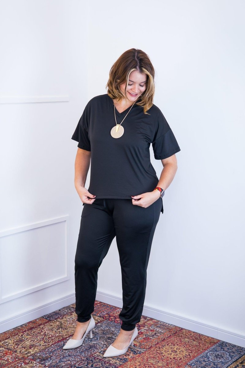 Conjunto Flórida - Malha Confort Calça e Blusa de Gola V