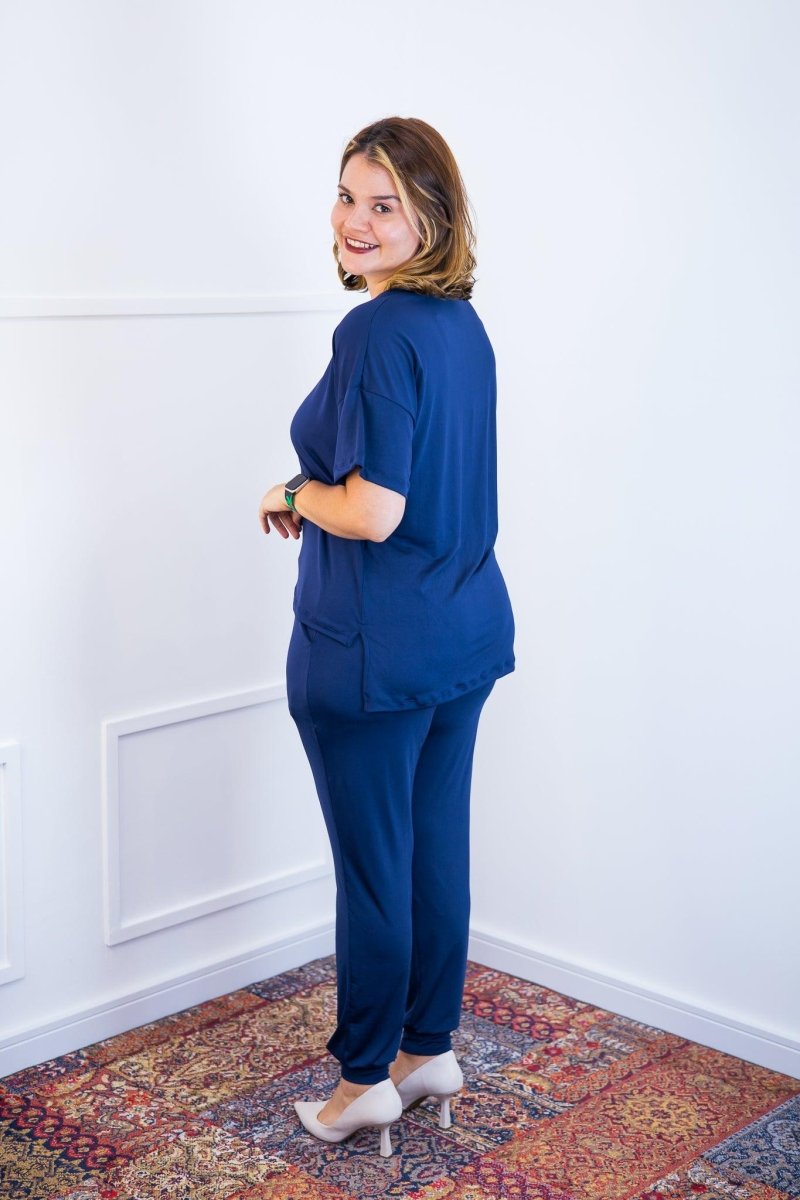 Conjunto Flórida - Malha Confort Calça e Blusa de Gola V