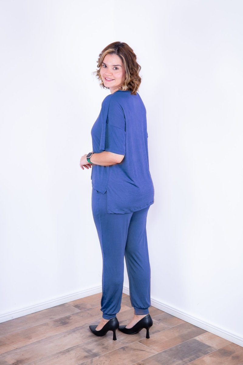 Conjunto Flórida - Malha Confort Calça e Blusa de Gola V