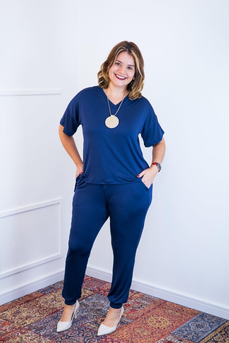 Conjunto Flórida - Malha Confort Calça e Blusa de Gola V