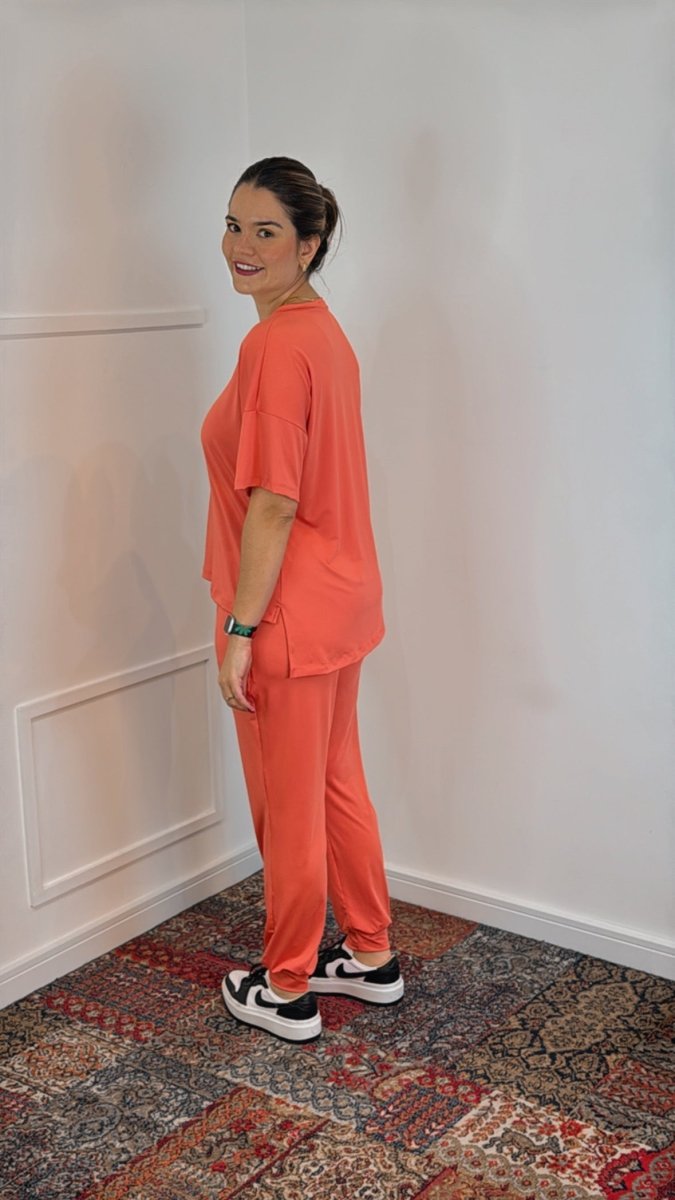 Conjunto Flórida - Malha Confort Calça e Blusa de Gola V