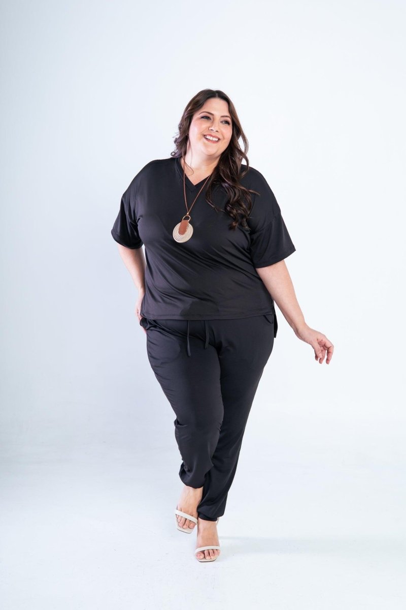 Conjunto Flórida - Malha Confort Calça e Blusa de Gola V