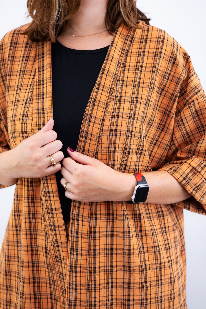 Conjunto Kimono Dora - Oversized Estampado e Bermuda em Crepe