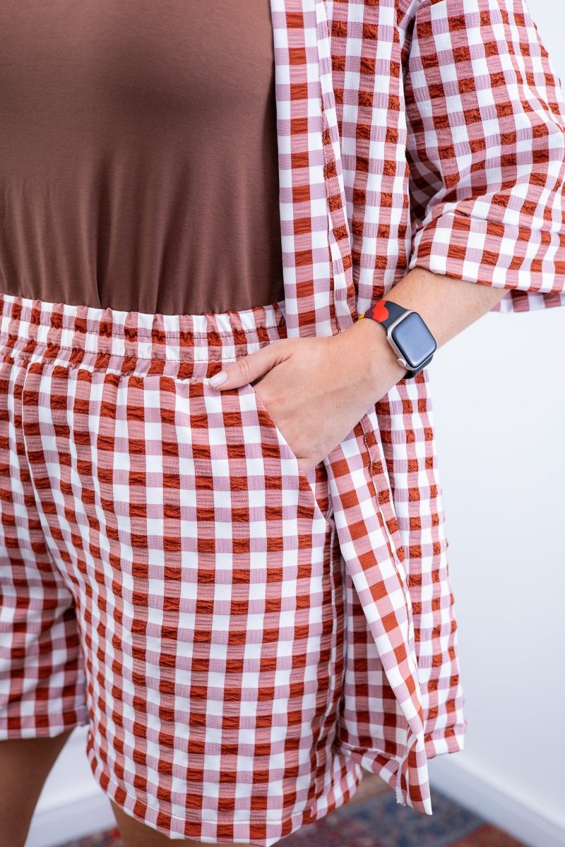 Conjunto Kimono Dora - Oversized Estampado e Bermuda em Crepe