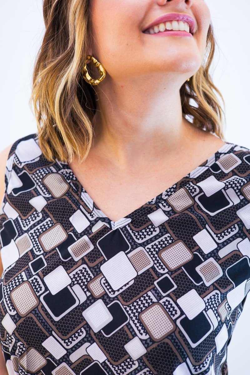 Conjunto Olivia - Bermudinha e Blusa Regata em Malha Confort