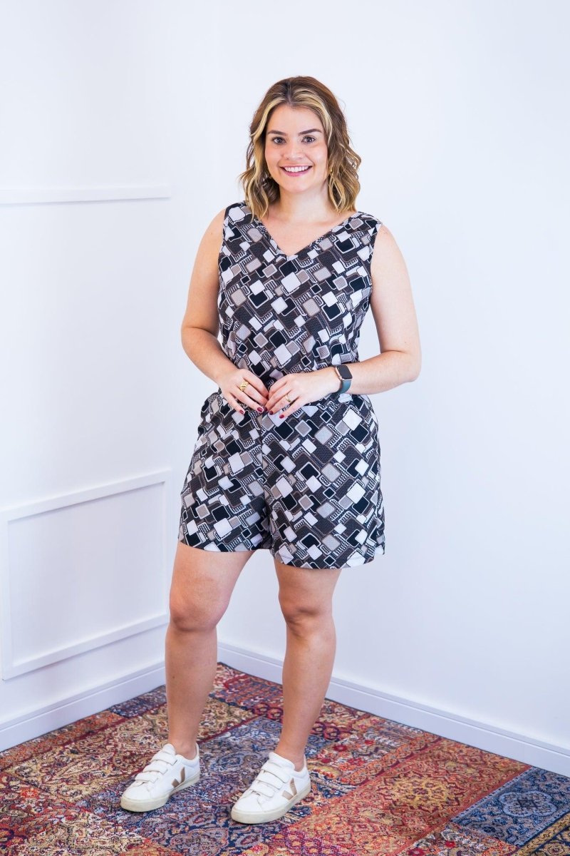 Conjunto Olivia - Bermudinha e Blusa Regata em Malha Confort