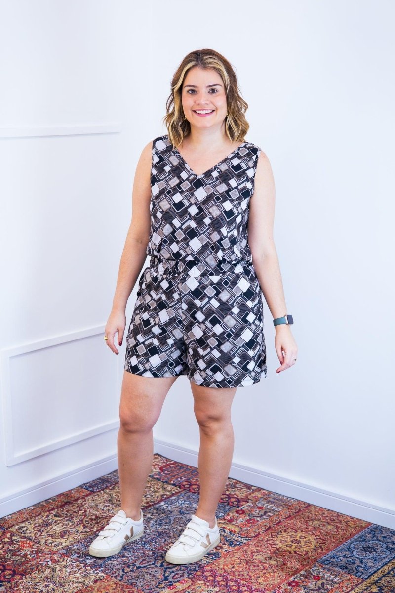 Conjunto Olivia - Bermudinha e Blusa Regata em Malha Confort