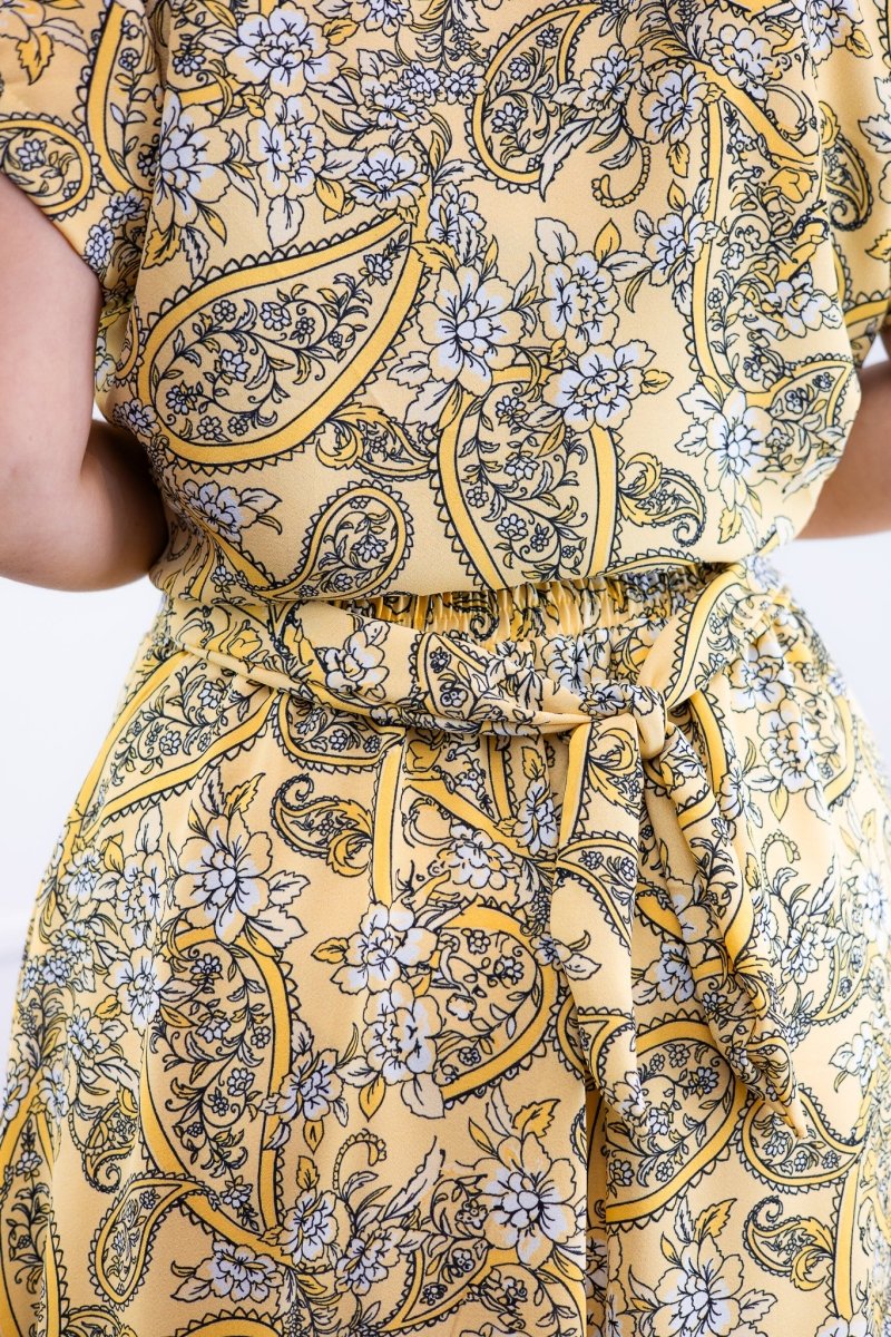 Conjunto Rio – Saia Longa e Blusa com Decote V em Crepe com Caimento Fluido