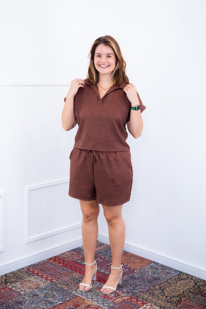 Conjunto Salvador - Bermuda e Blusa em Linho Light