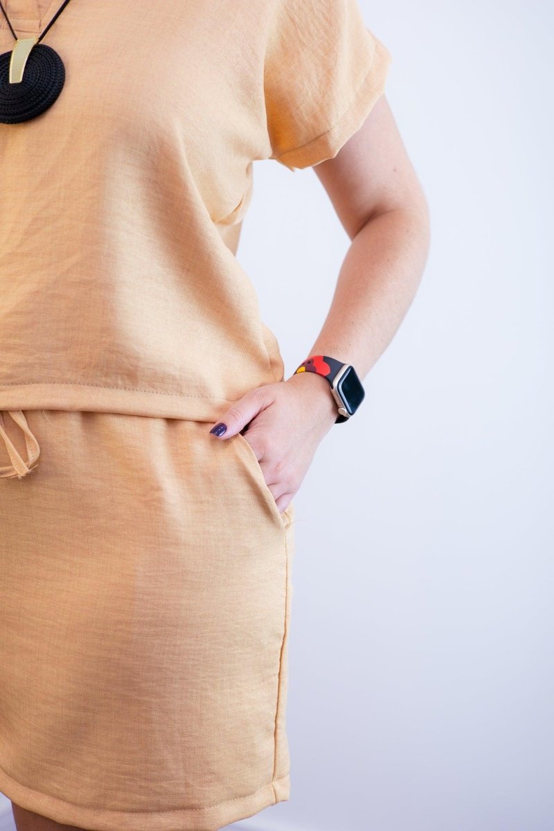 Conjunto Salvador - Bermuda e Blusa em Linho Light