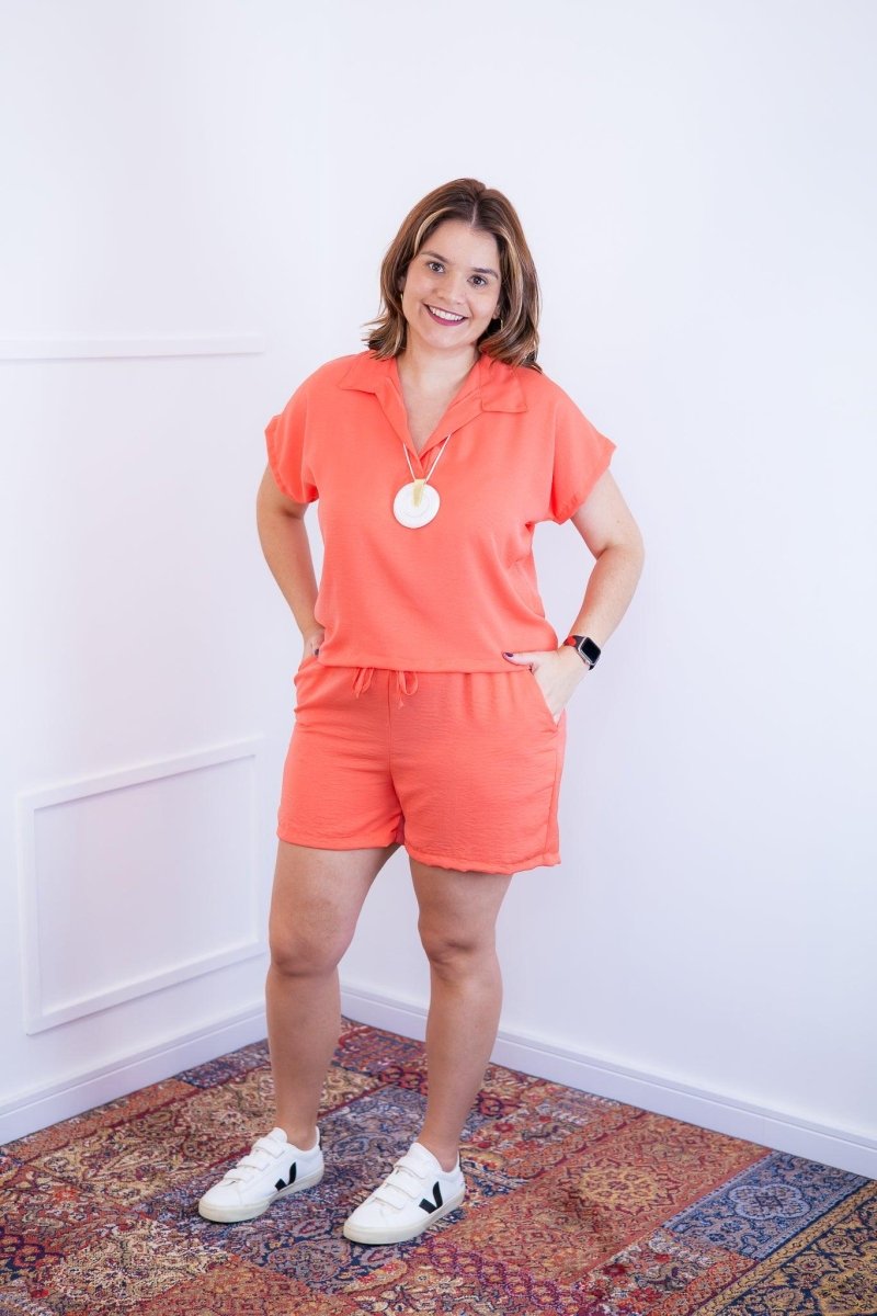 Conjunto Salvador - Bermuda e Blusa em Linho Light