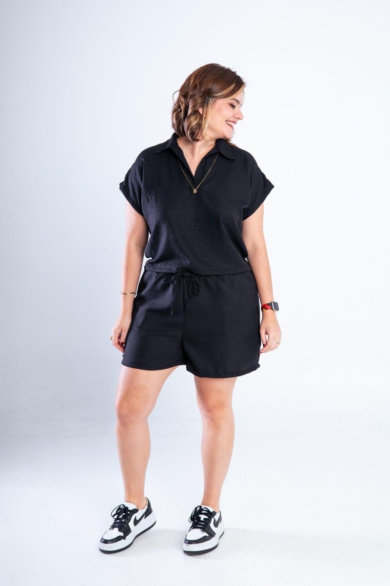 Conjunto Salvador - Bermuda e Blusa em Linho Light