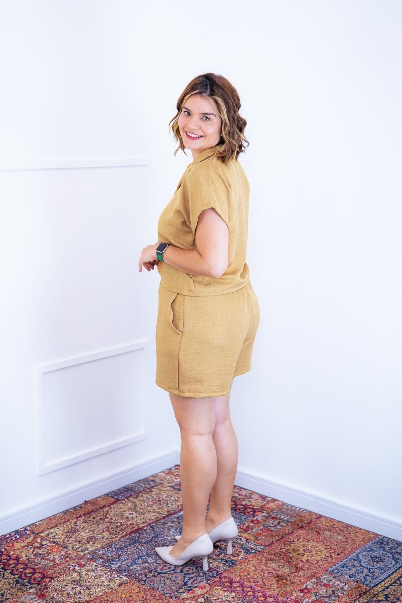 Conjunto Salvador - Bermuda e Blusa em Linho Light