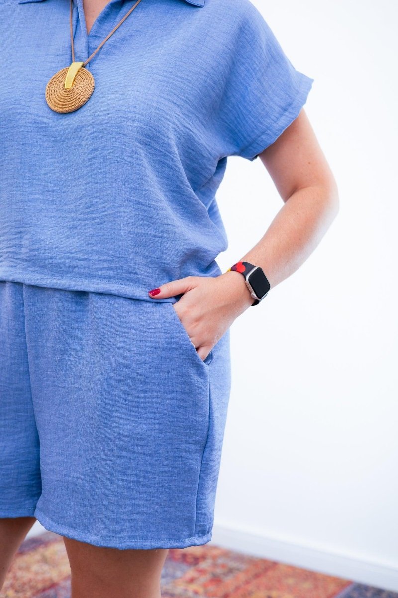 Conjunto Salvador - Bermuda e Blusa em Linho Light