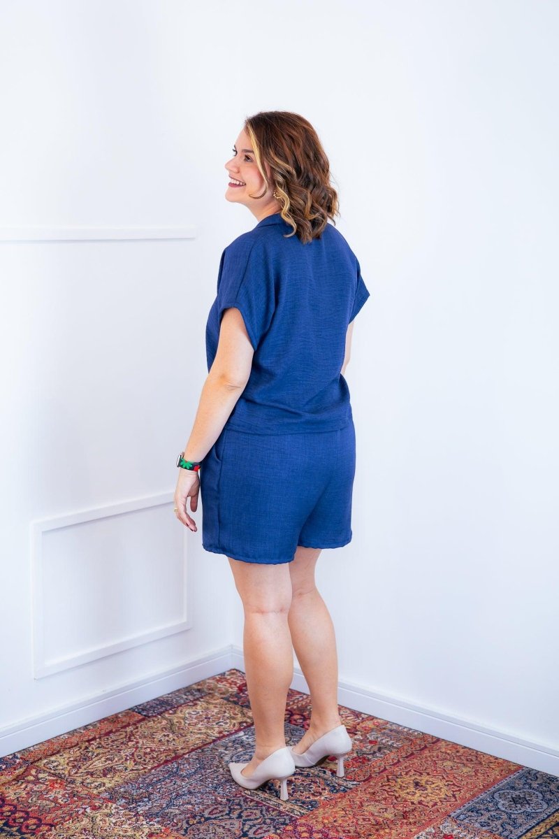 Conjunto Salvador - Bermuda e Blusa em Linho Light