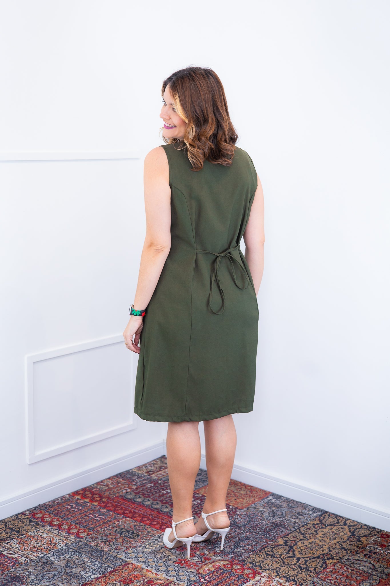 Vestido Vanessa – Midi Regata Ajustável em Viscose Marrant
