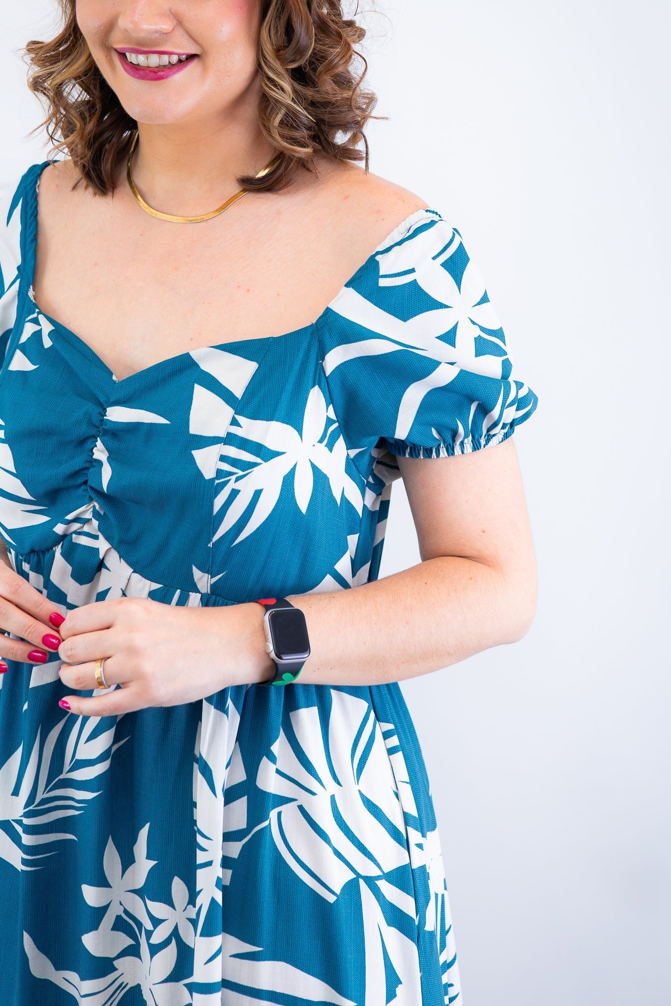 Vestido Longo Cecília – Manga Ciganinha em Viscolinho com Bolsos Laterais