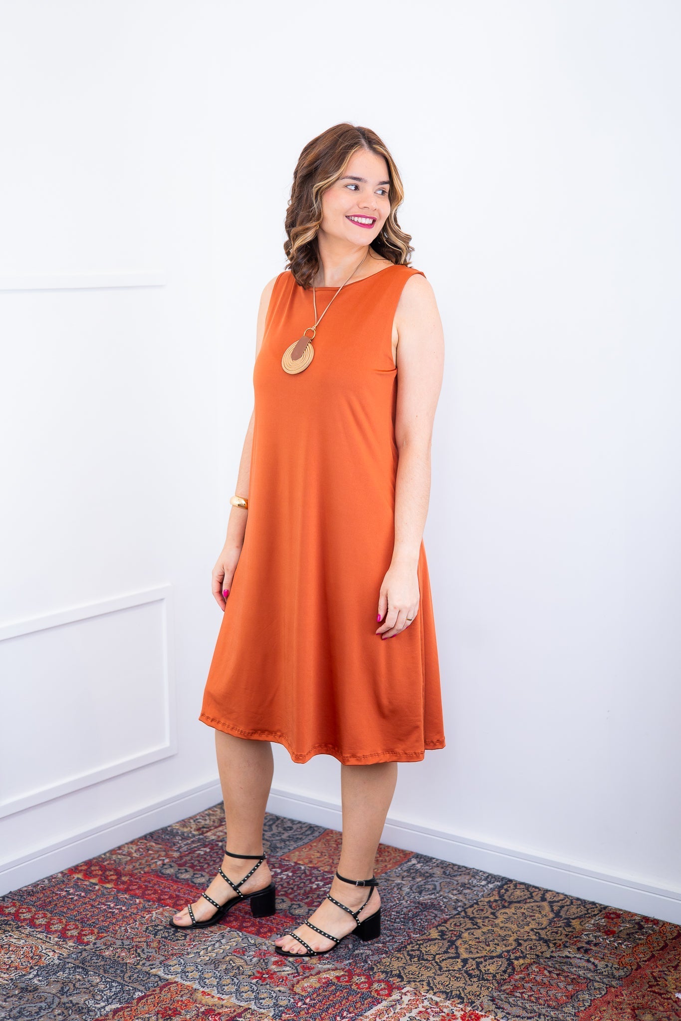 Vestido Sofia - Malha Confort Regata Midi