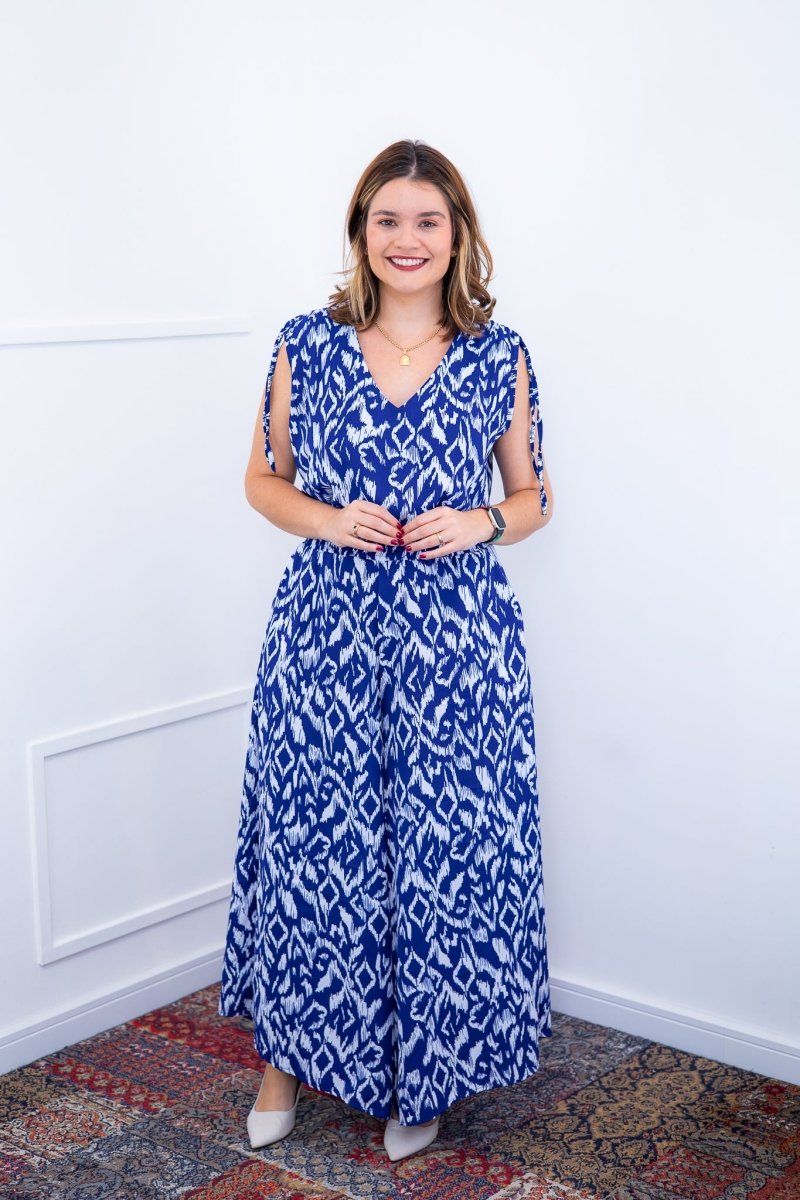 Macacão Caribe - Pantalona em Crepe com Decote V