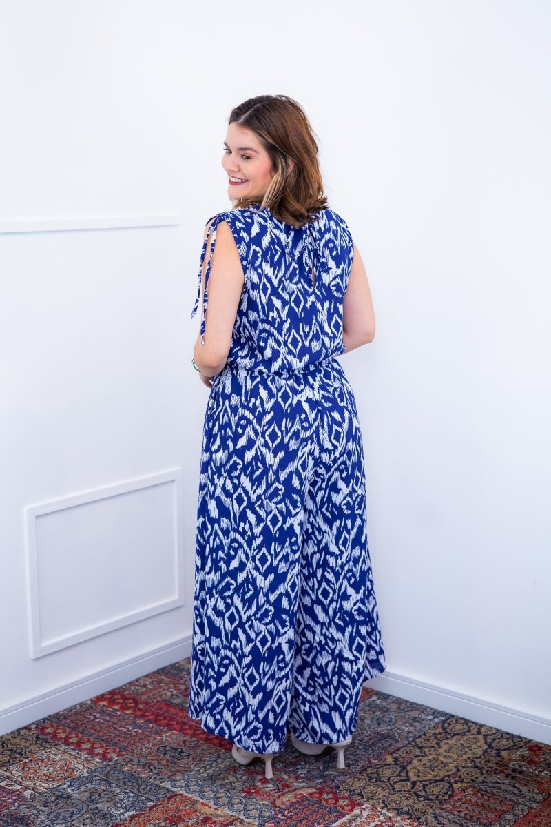 Macacão Caribe - Pantalona em Crepe com Decote V