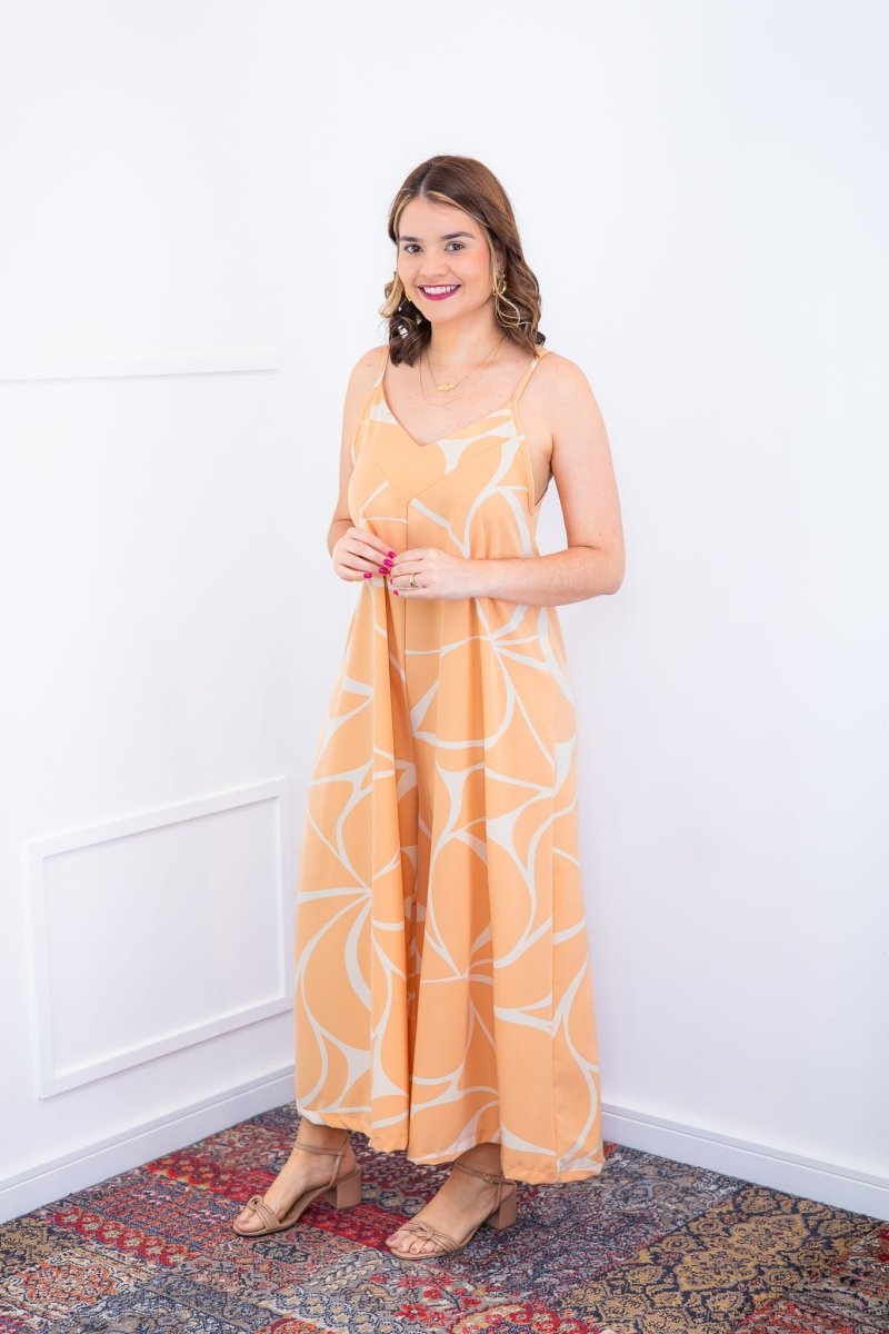 Macacão Grécia – Pantalona em Crepe com Alça Ajustável