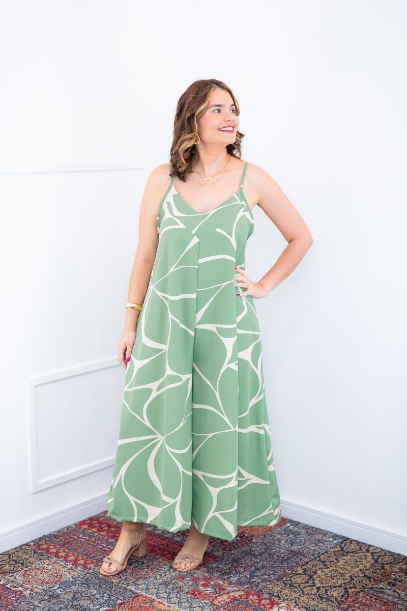 Macacão Grécia – Pantalona em Crepe com Alça Ajustável