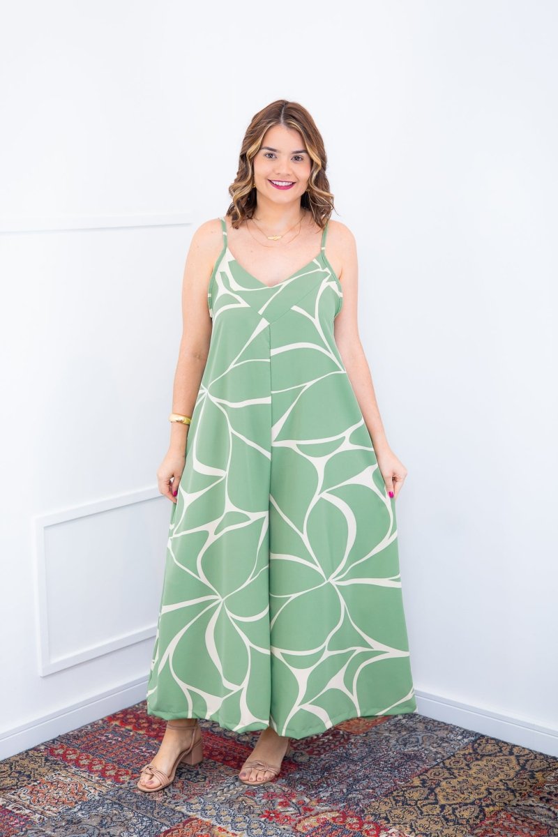 Macacão Grécia – Pantalona em Crepe com Alça Ajustável