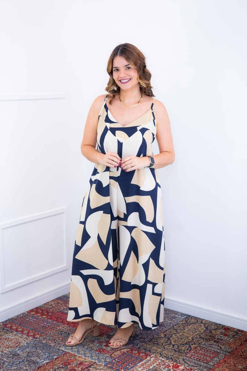 Macacão Grécia – Pantalona em Crepe com Alça Ajustável