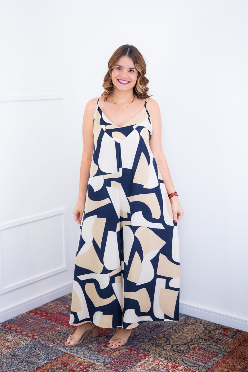 Macacão Grécia – Pantalona em Crepe com Alça Ajustável