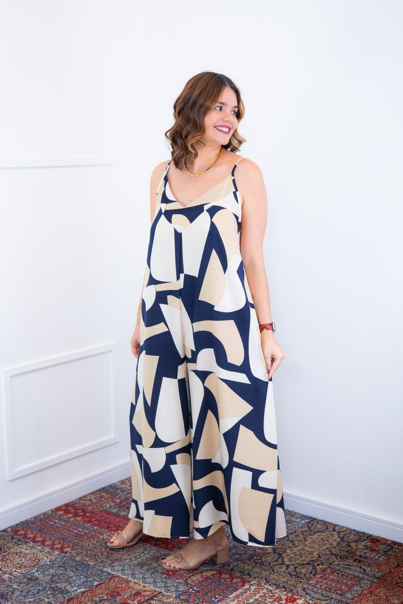 Macacão Grécia – Pantalona em Crepe com Alça Ajustável