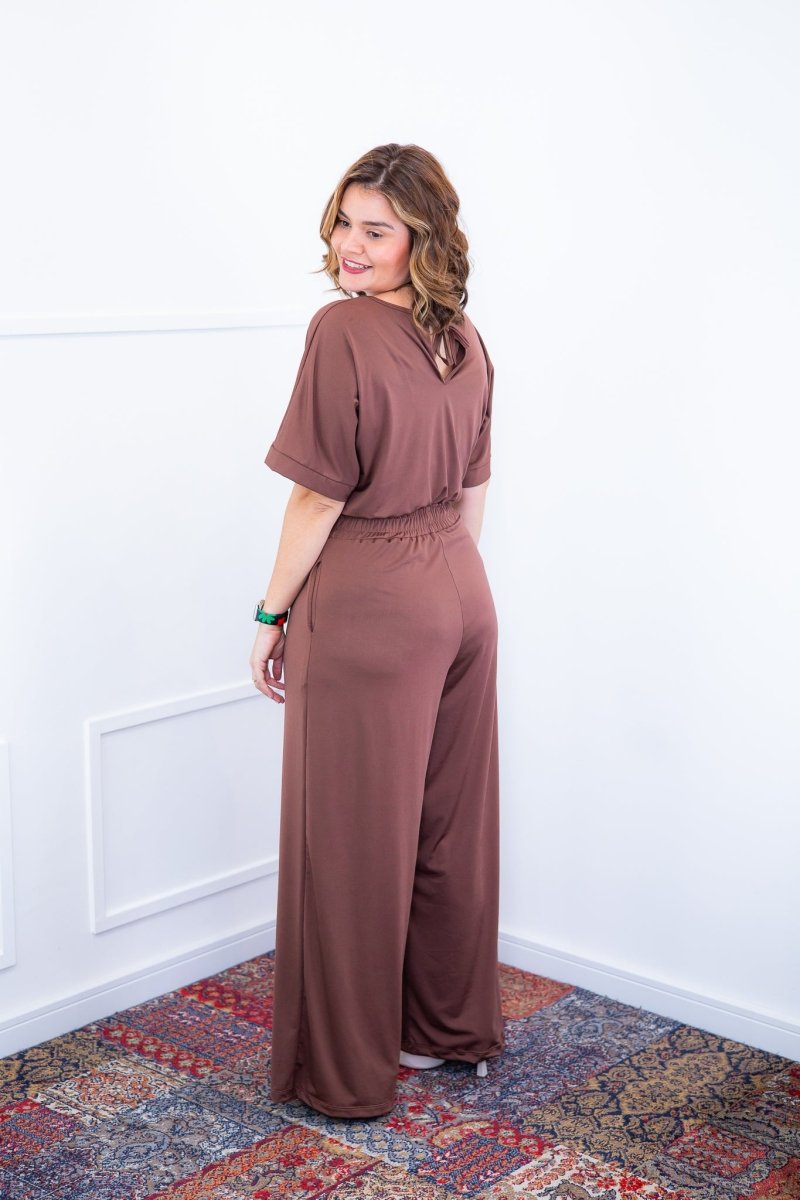 Macacão Isadora - Manga Japonesa com Calça Pantalona