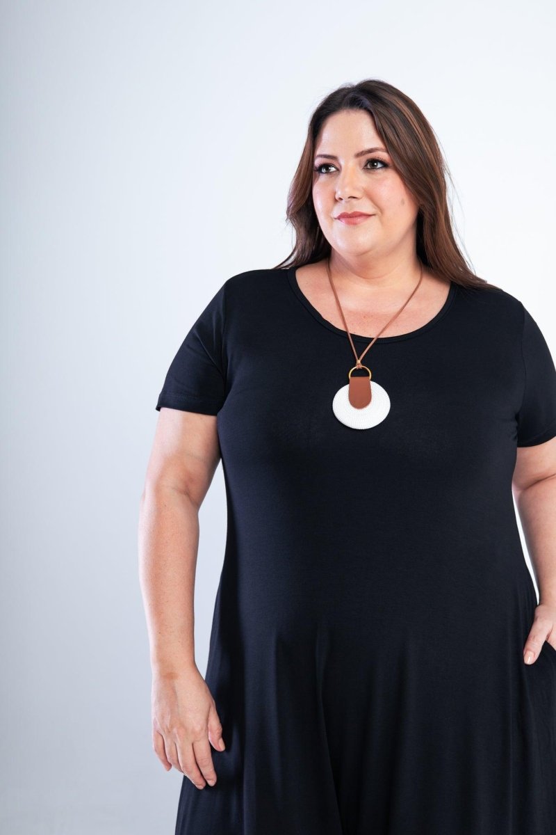 Macacão Origem - Gola Redonda com Barra Triangular em Viscolycra