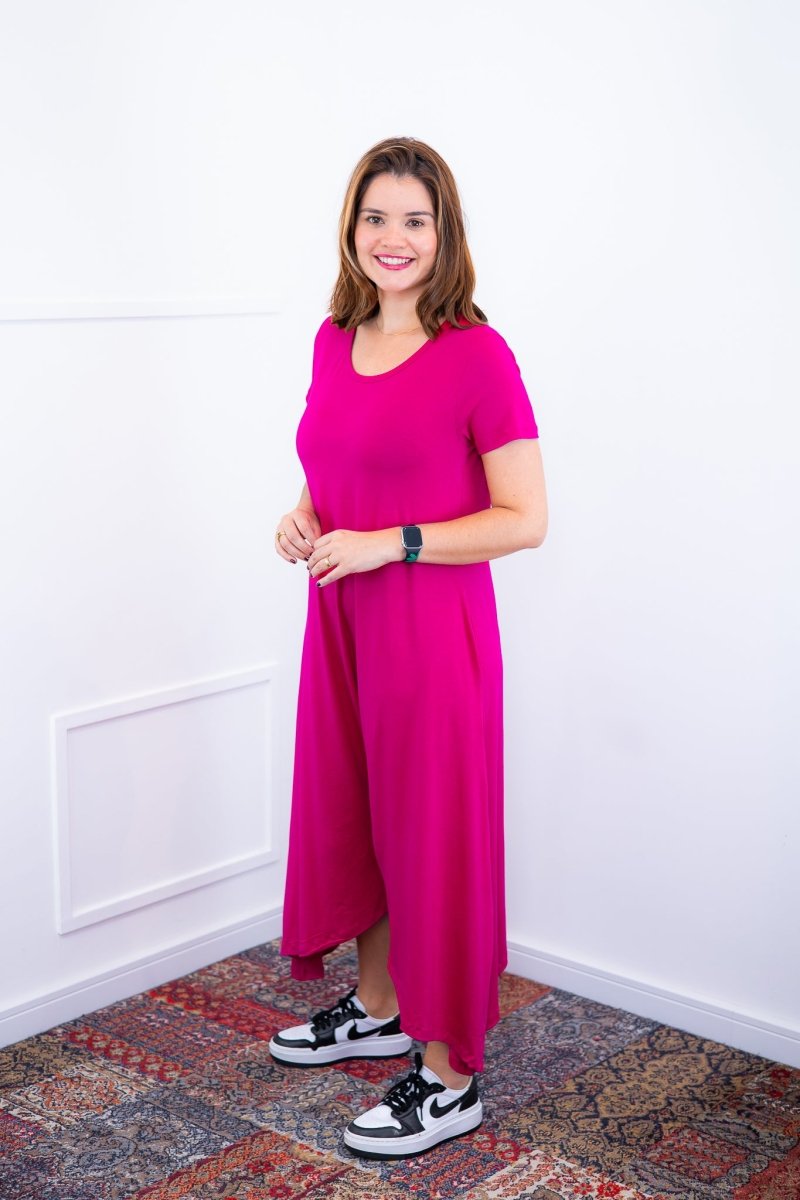 Macacão Origem - Gola Redonda com Barra Triangular em Viscolycra