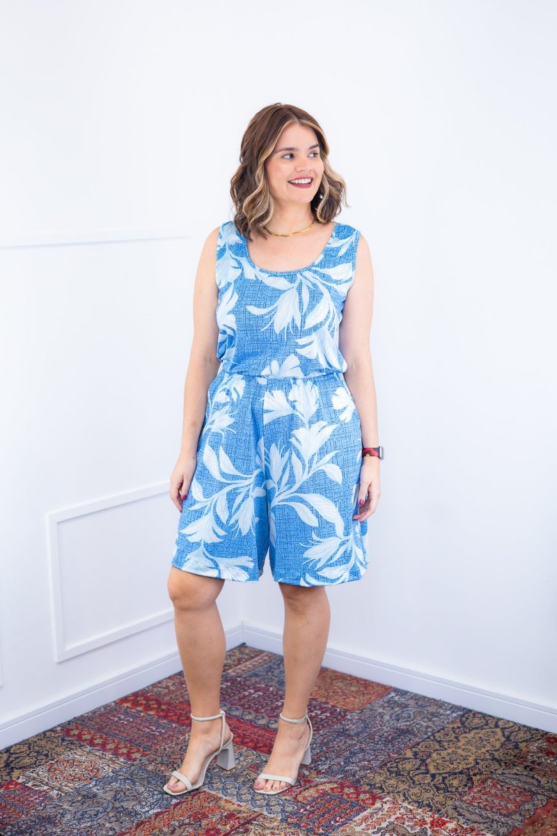 Macaquinho Dani - Regata com Bolsos Midi em Malha Confort Deluxe