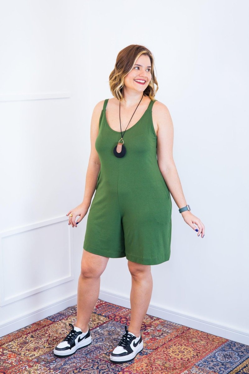 Macaquinho Kate - Midi Alça Larga