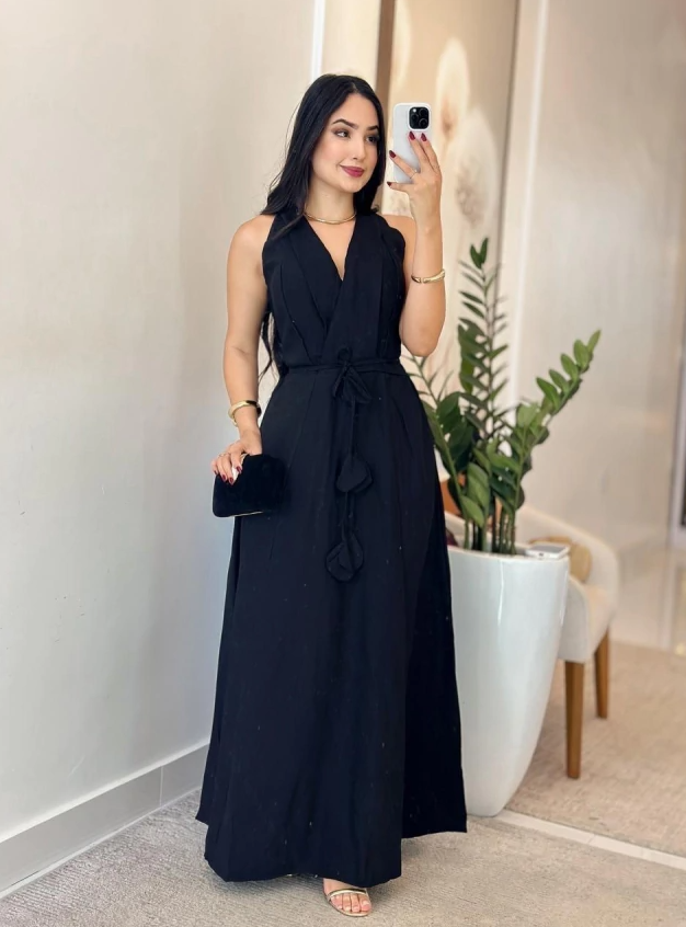 Vestido linho marrant