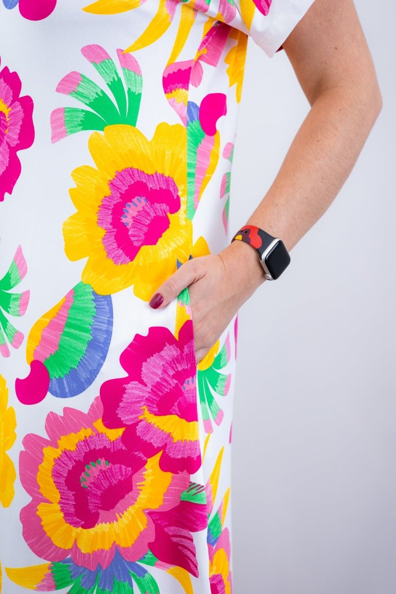 Vestido Antonella – Decote V com Fendas Laterais em Malha Confort Deluxe