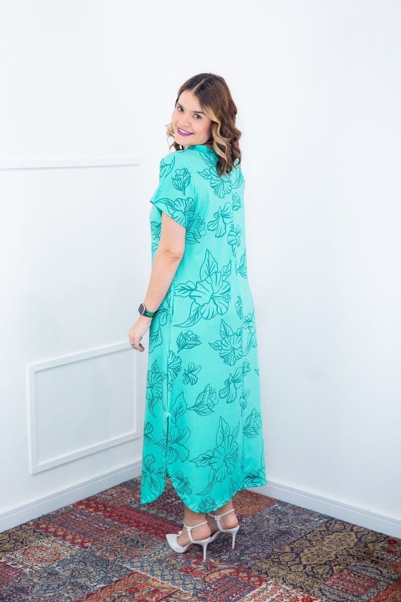 Vestido Antonella – Decote V com Fendas Laterais em Malha Confort Deluxe