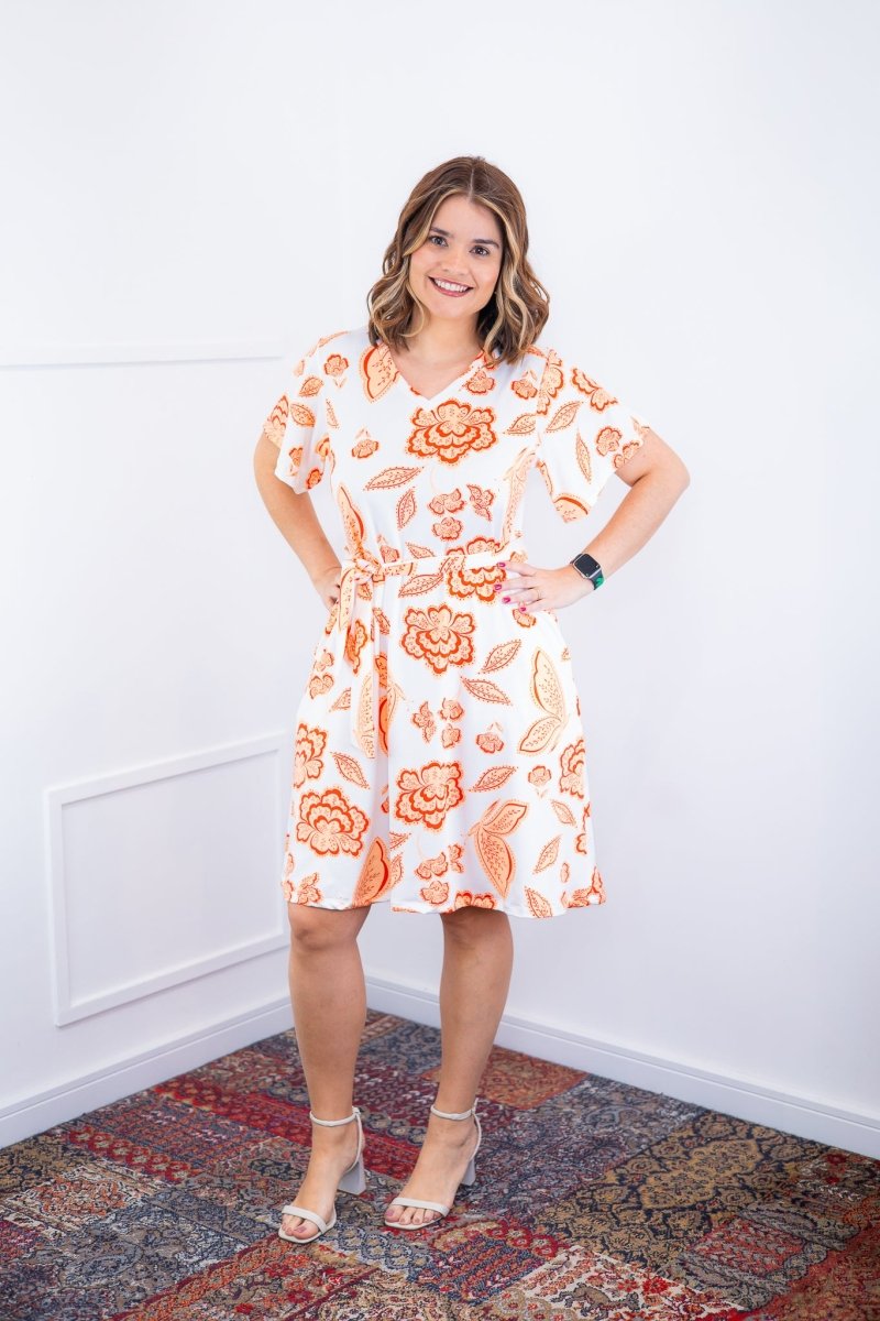 Vestido Letícia – Midi com Gola V em Malha Confort Deluxe