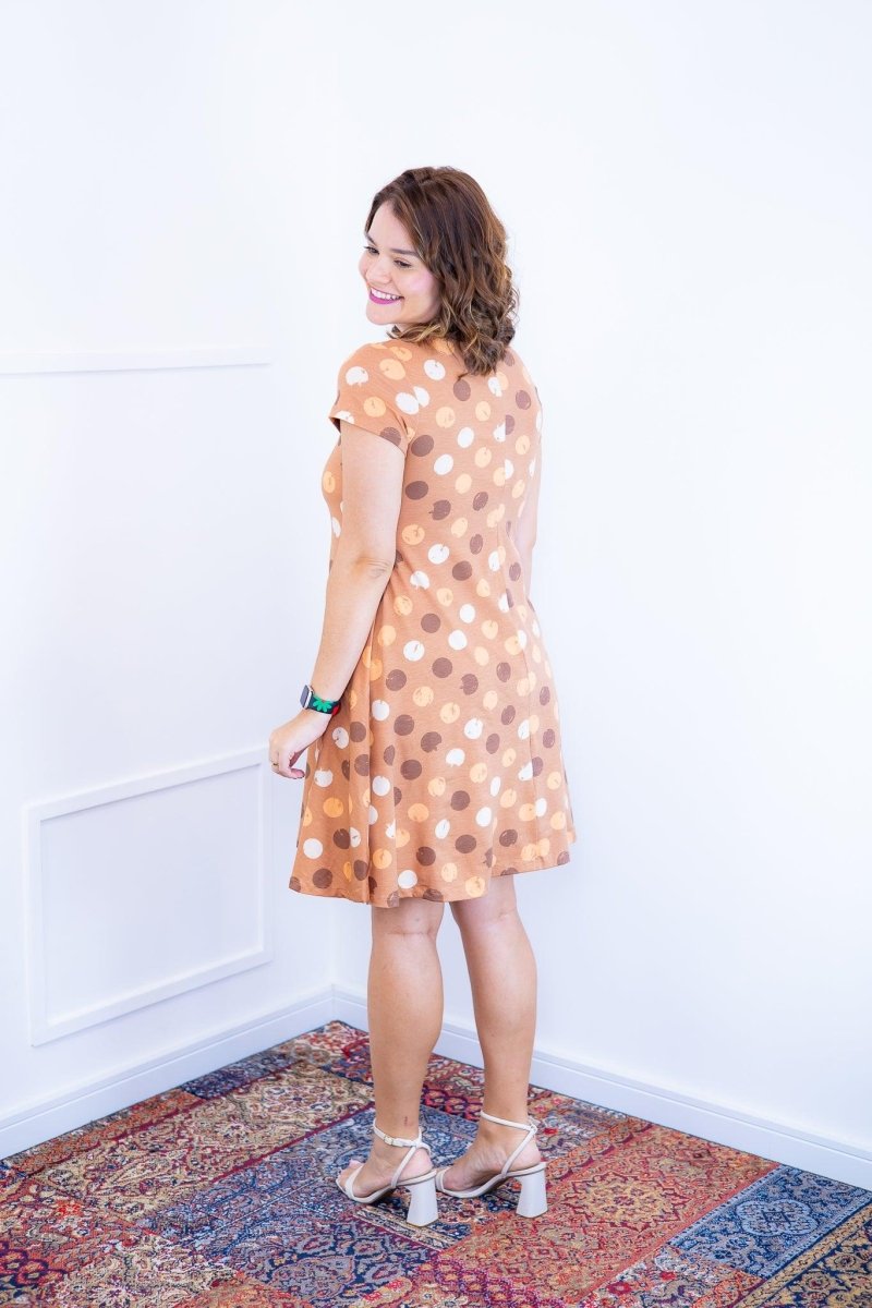 Vestido Melissa - Gola Redonda Acinturado em Viscolycra Aquarela